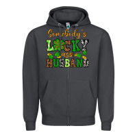 Smoke St. Patrick's Somebody's lucky as husband Zipper Hoodie - OliviaCreatesArt
