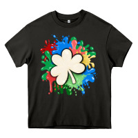 Asphalt st patricks day shamrock autism Heavy Core Tee - MaliasSmallBusiness