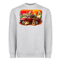 Heather Grey mexican cinco de mayo truck Heavyweight Sweatshirt - CowGirlArtShop