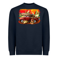 Navy mexican cinco de mayo truck Heavyweight Sweatshirt - CowGirlArtShop