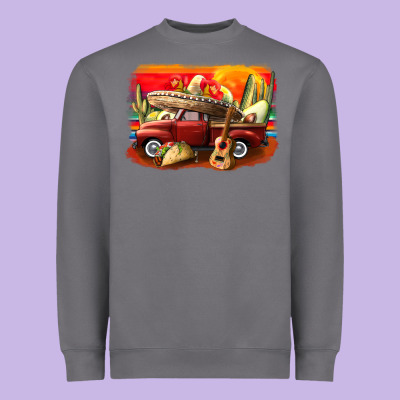 Mexican Cinco De Mayo Truck Heavyweight Sweatshirt Designed By Cowgirlartshop