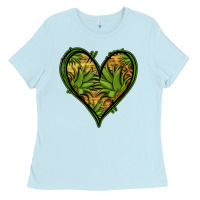Baby Blue pineapple heart Ladies Tee - Jasminsmagicworld
