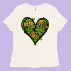 Pineapple Heart Ladies Tee Designed By Jasminsmagicworld