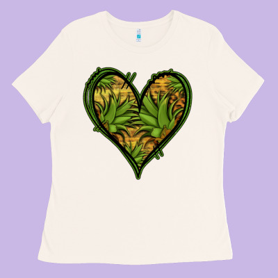 Pineapple Heart Ladies Tee Designed By Jasminsmagicworld