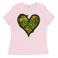 Bubblegum Pink pineapple heart Ladies Tee - Jasminsmagicworld