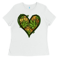 White pineapple heart Ladies Tee - Jasminsmagicworld
