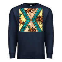 Navy native american aztec seamless pattern 6 Premium Sweatshirt - BundleAndBundleShop