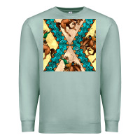 Seafoam native american aztec seamless pattern 6 Premium Sweatshirt - BundleAndBundleShop