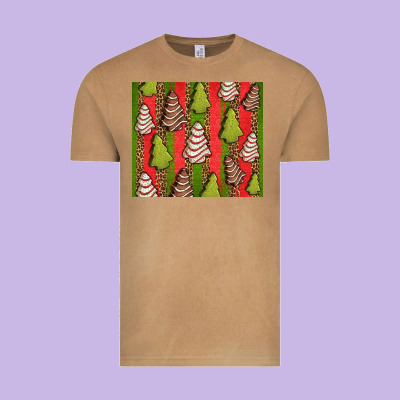 Christmas Cakes Leopard Vintage Tee Designed By Jasminsmagicworld