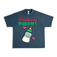 Midnight Navy drinking buddies baby bottle Urban Heavy Tee - Jasminsmagicworld