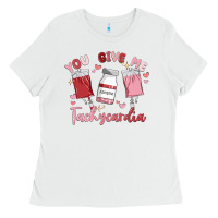 White you give me tachycardia Ladies Tee - MaliasSmallBusiness