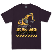 Plum see you later excavator Premium Tee - MaliasSmallBusiness