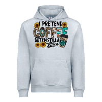 Heather Grey i pretend coffee Urban Hoodie - RacoonDesign