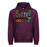 Mauve Wine i pretend coffee Urban Hoodie - RacoonDesign