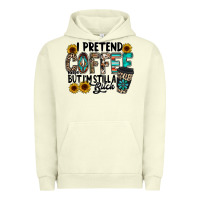Pigment Pistachio i pretend coffee Urban Hoodie - RacoonDesign