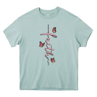 Arona faith cross Heavy Core Tee - MaliasSmallBusiness