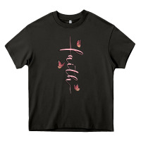 Asphalt faith cross Heavy Core Tee - MaliasSmallBusiness