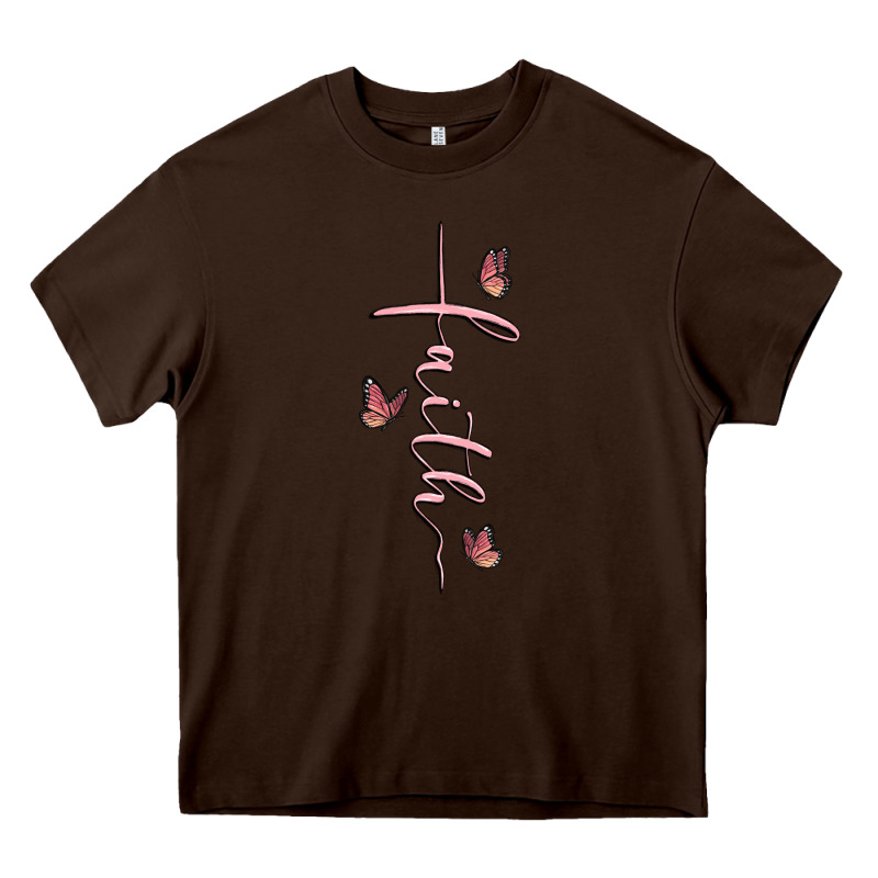 Faith Cross Heavy Core Tee by MaliasSmallBusiness | Teevron
