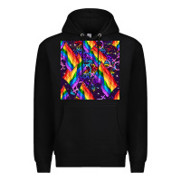Black lgbt flag seamless pattern Premium Hoodie - FaDigitalArtStudio