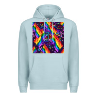 Blue Mist lgbt flag seamless pattern Premium Hoodie - FaDigitalArtStudio