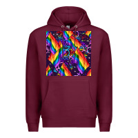 Burgundy lgbt flag seamless pattern Premium Hoodie - FaDigitalArtStudio