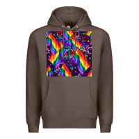 Coffee lgbt flag seamless pattern Premium Hoodie - FaDigitalArtStudio