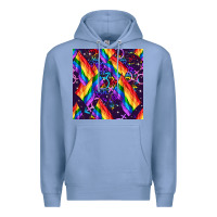 Colony Blue lgbt flag seamless pattern Premium Hoodie - FaDigitalArtStudio