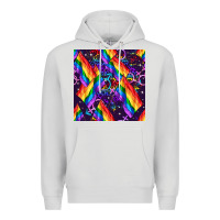 Dove Grey lgbt flag seamless pattern Premium Hoodie - FaDigitalArtStudio