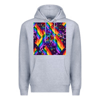 Heather Grey lgbt flag seamless pattern Premium Hoodie - FaDigitalArtStudio