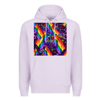 Lilac lgbt flag seamless pattern Premium Hoodie - FaDigitalArtStudio