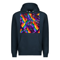 Navy lgbt flag seamless pattern Premium Hoodie - FaDigitalArtStudio