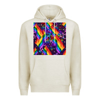Oatmeal Heather lgbt flag seamless pattern Premium Hoodie - FaDigitalArtStudio