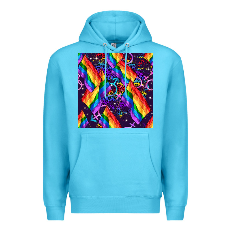 Lgbt Flag Seamless Pattern Premium Hoodie by FaDigitalArtStudio | Teevron