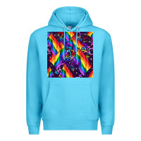 Ocean Blue lgbt flag seamless pattern Premium Hoodie - FaDigitalArtStudio
