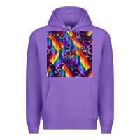 Purple lgbt flag seamless pattern Premium Hoodie - FaDigitalArtStudio