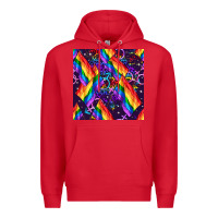 Red lgbt flag seamless pattern Premium Hoodie - FaDigitalArtStudio