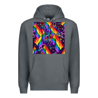 Rock lgbt flag seamless pattern Premium Hoodie - FaDigitalArtStudio