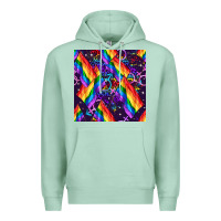 Seafoam lgbt flag seamless pattern Premium Hoodie - FaDigitalArtStudio