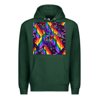 Sports Green lgbt flag seamless pattern Premium Hoodie - FaDigitalArtStudio