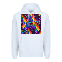 White lgbt flag seamless pattern Premium Hoodie - FaDigitalArtStudio