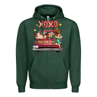 Sports Green Valentine's Day Truck Farm Animals Cupid XOXO Zipper Hoodie - FaDigitalArtStudio