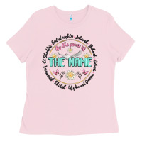Bubblegum Pink by the power of the name Ladies Tee - MaliasSmallBusiness