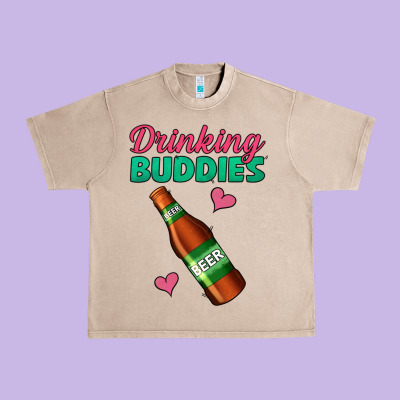 Drinking Buddies Beer Bottle Urban Heavy Tee Designed By Jasminsmagicworld
