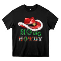 Black ho ho howdy christmas hat Heavy Core Tee - AdoDesignShop