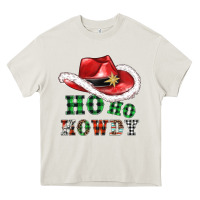 Cream ho ho howdy christmas hat Heavy Core Tee - AdoDesignShop