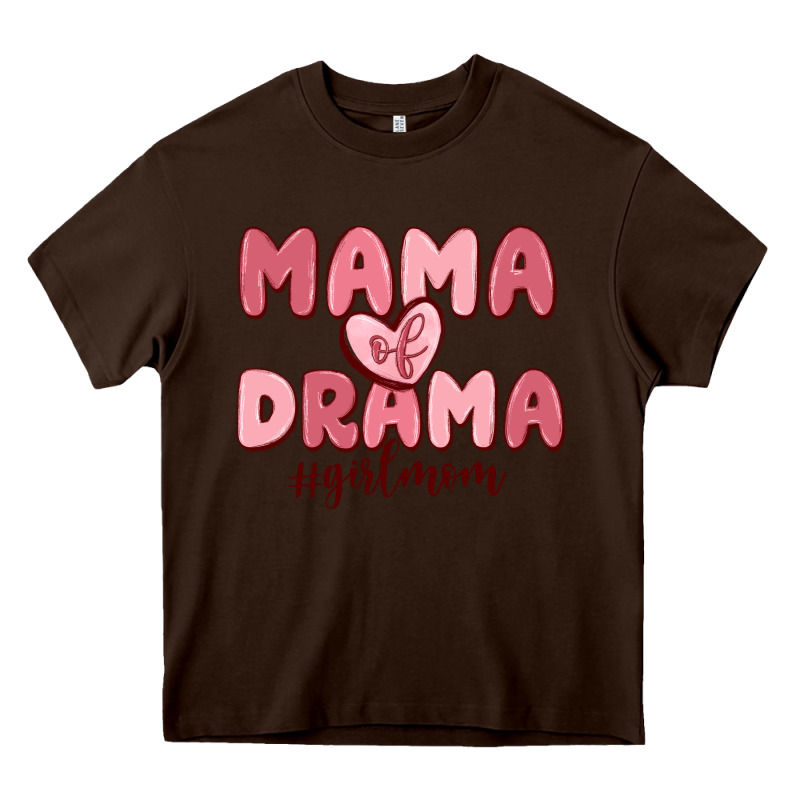 Mama Of Drama Girl Mom Heavy Core Tee by MaliasSmallBusiness | Teevron