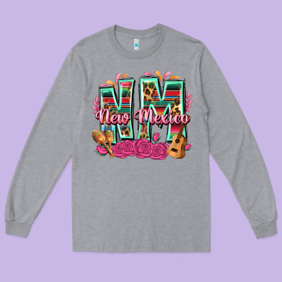 New Mexico Long Sleeve Tee Designed By Texasbilliewilder