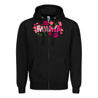 Black Valentine's Day mama Zipper Hoodie - FaDigitalArtStudio