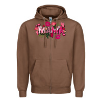Chestnut Valentine's Day mama Zipper Hoodie - FaDigitalArtStudio