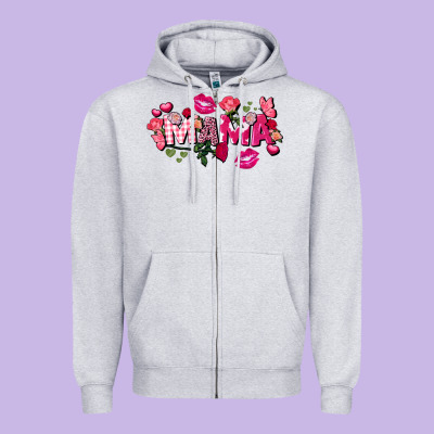 Valentine's Day Mama Zipper Hoodie Designed By Fadigitalartstudio